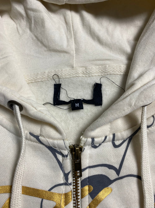 Ed hardy zipp up hoodie biały
