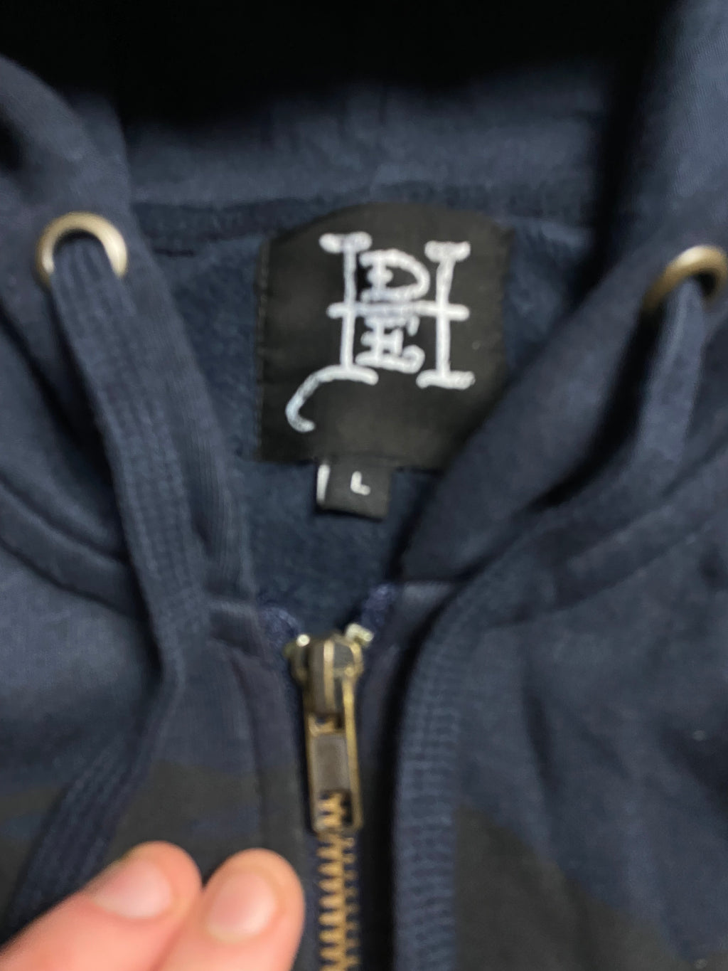 Ed hardy zipp up hoodie navy