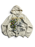 Ed hardy zipp up hoodie biały