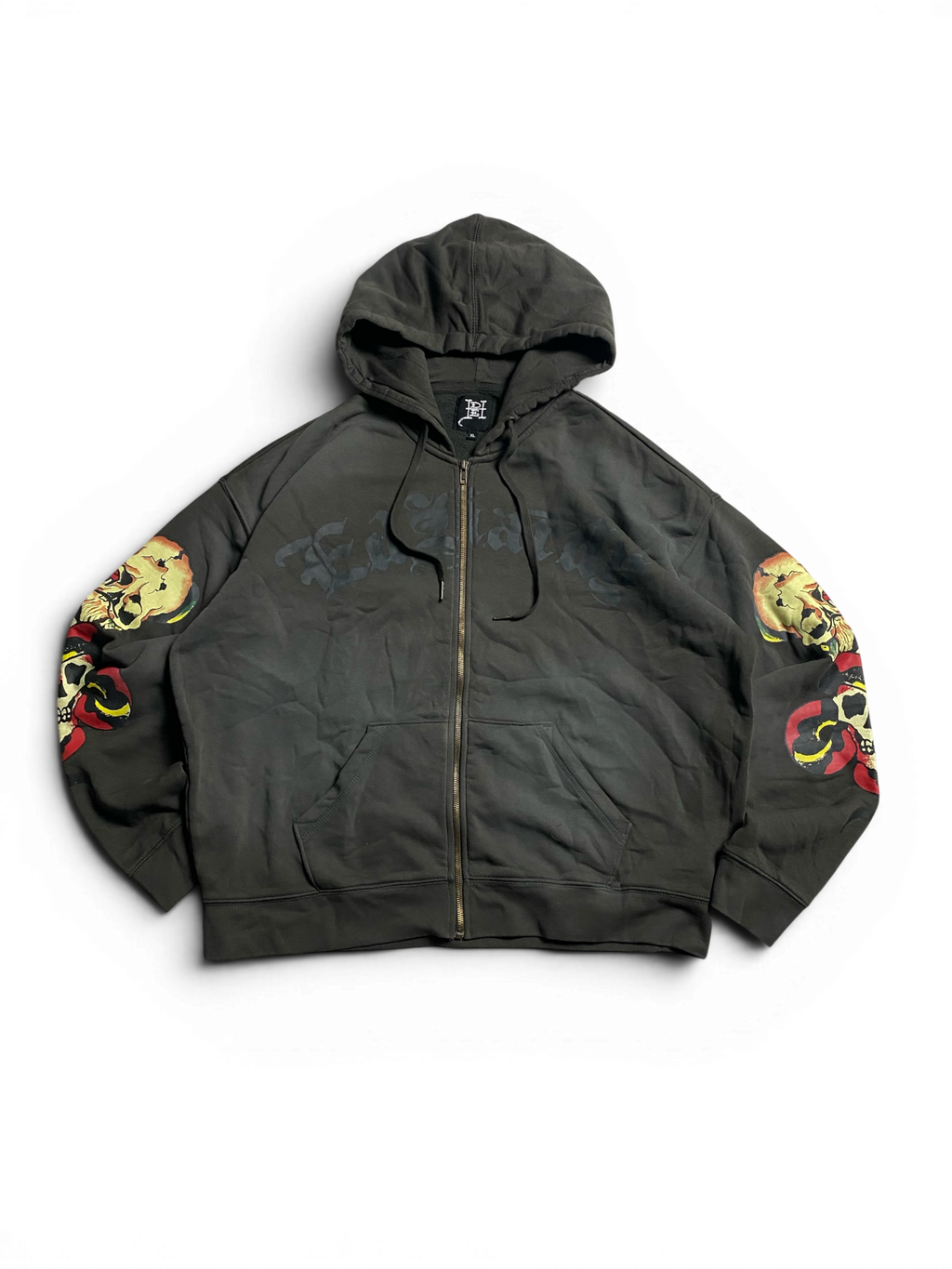 Ed hardy zipp up hoodie black
